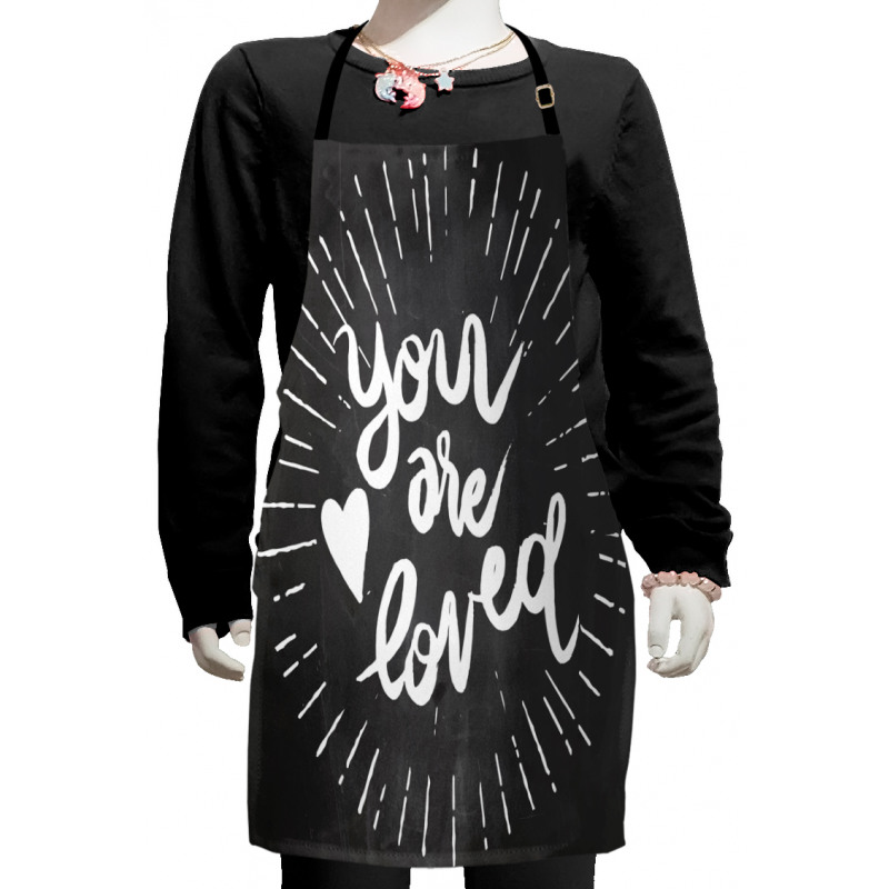 Cursive Hand Written Kids Apron