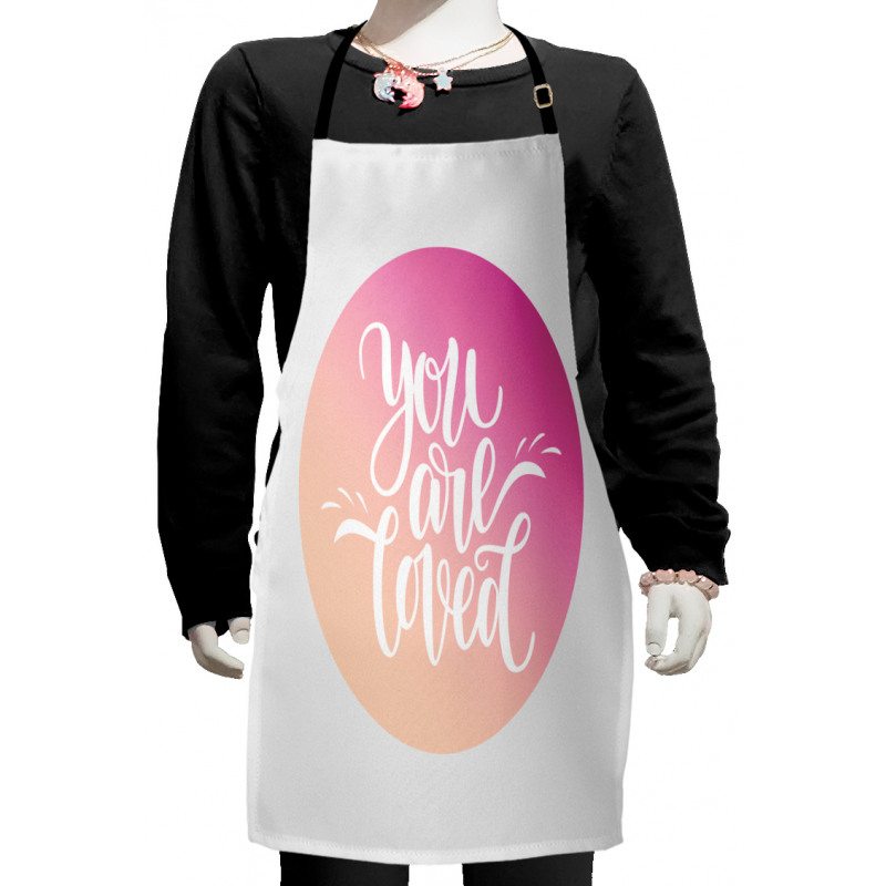 Calligraphy in Ombre Kids Apron