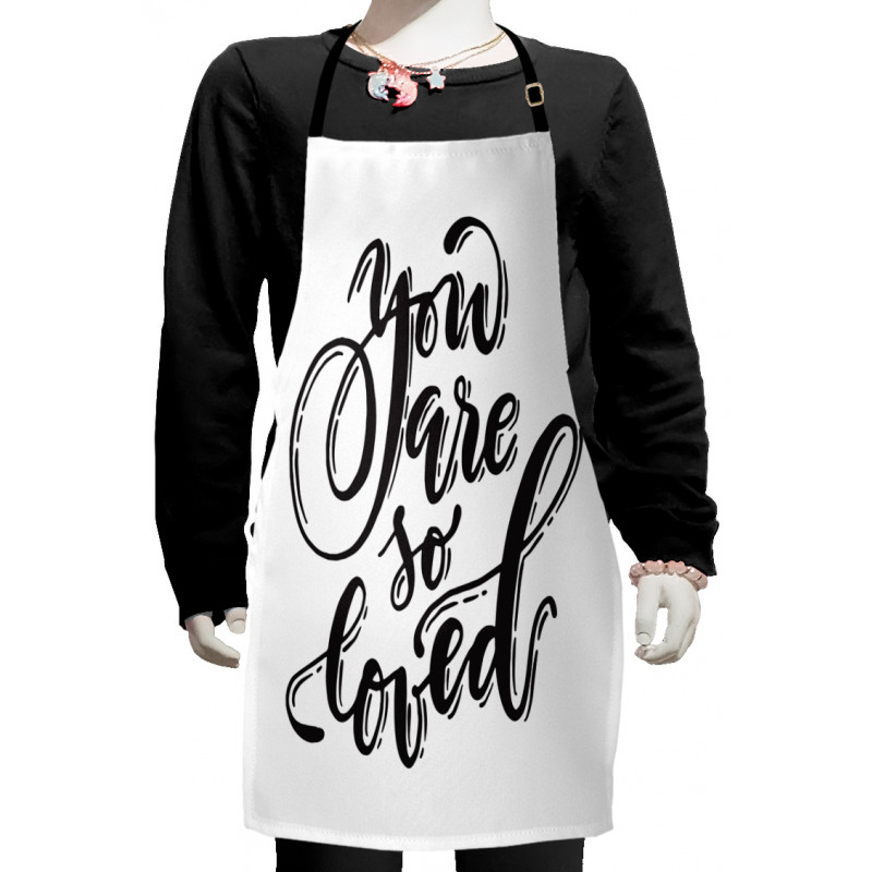 Bold and Curvy Font Kids Apron