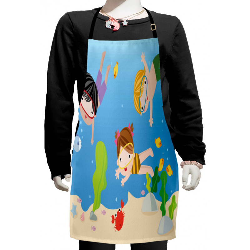 Cartoon Underwater Elements Kids Apron