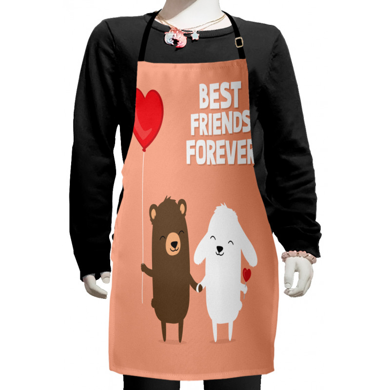 Doodle Bear and Rabbit Kids Apron