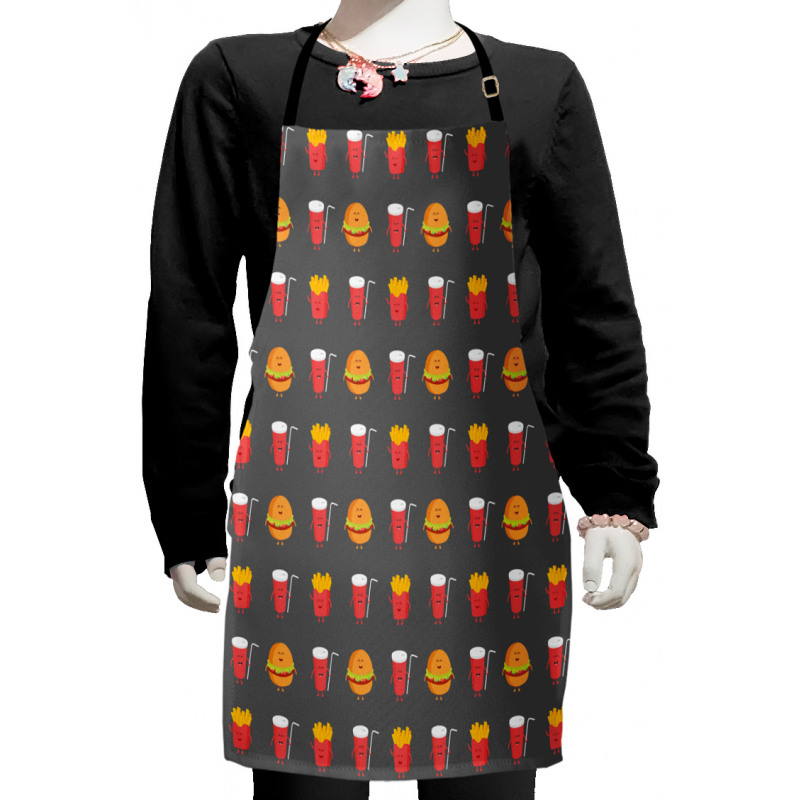 Smiling Fast Food Kids Apron