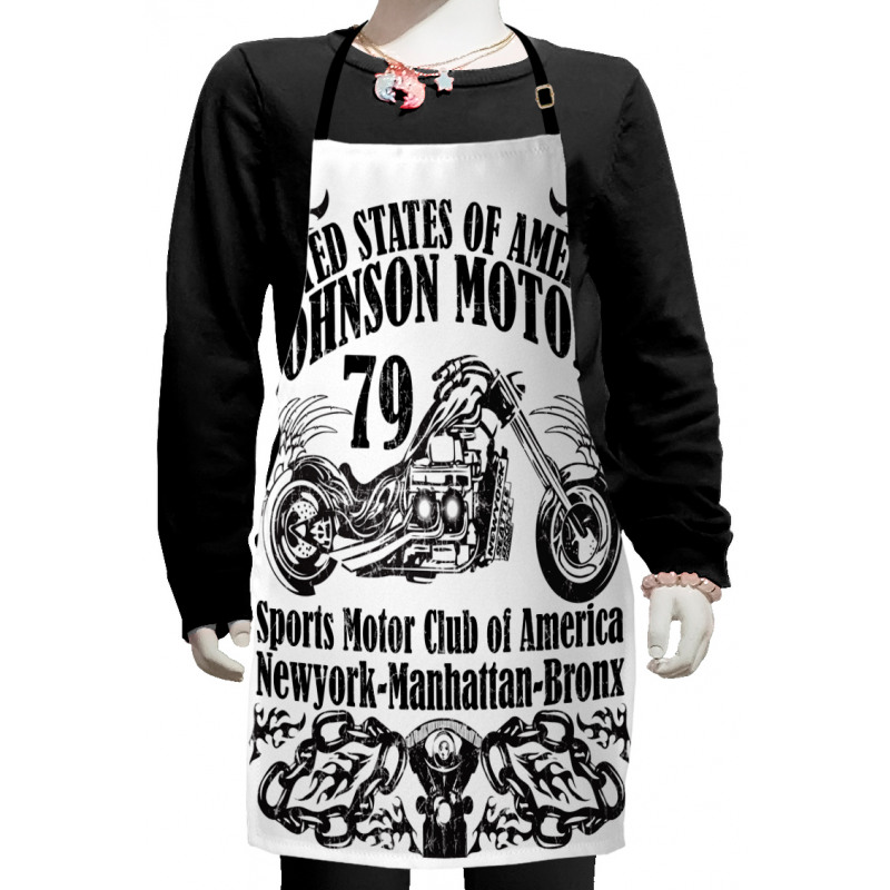 Old Racer Motorcycle Kids Apron