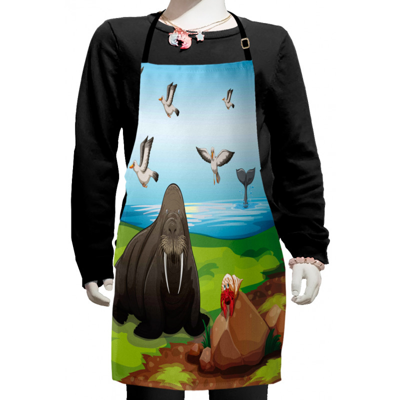 Cartoon Animalistic Kids Apron