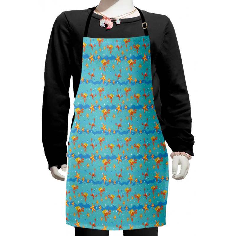 Bubbly Underwater Items Kids Apron