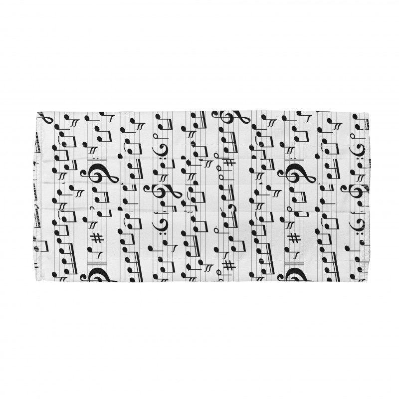 Music Face Mask Abstract Clef Sheet