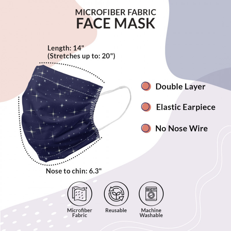 Space Face Mask Night Skyline with Stars