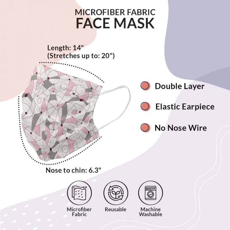 Mid Century Face Mask Modernist Geometric