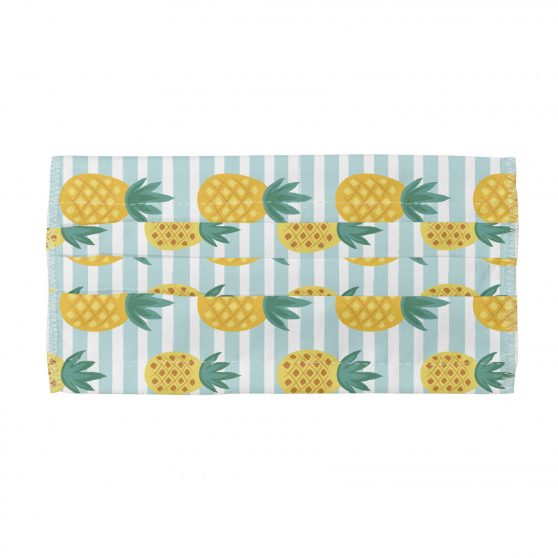 Pineapple Face Mask Tropical Fruit on Stripes