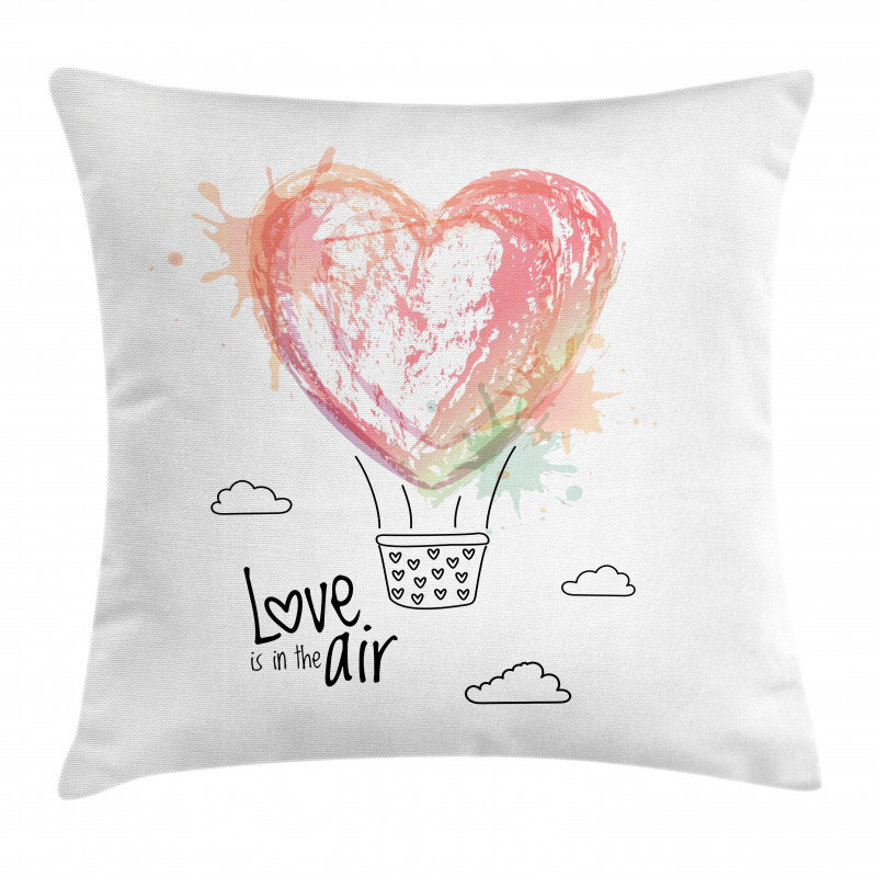 Heart Balloon Love Phrase Pillow Cover