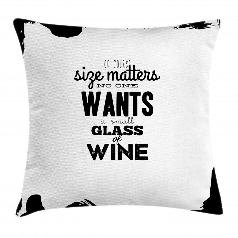 Funny Drinking Words Wine Pillow Cover