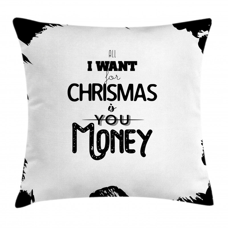 Humorous Words with Christmas Pillow Cover