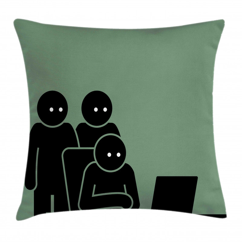 Office Fun Working Pillow Cover