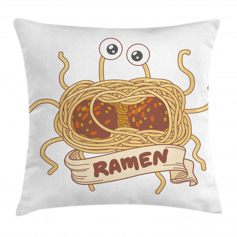 Flying Spaghetti Monster Pillow Cover