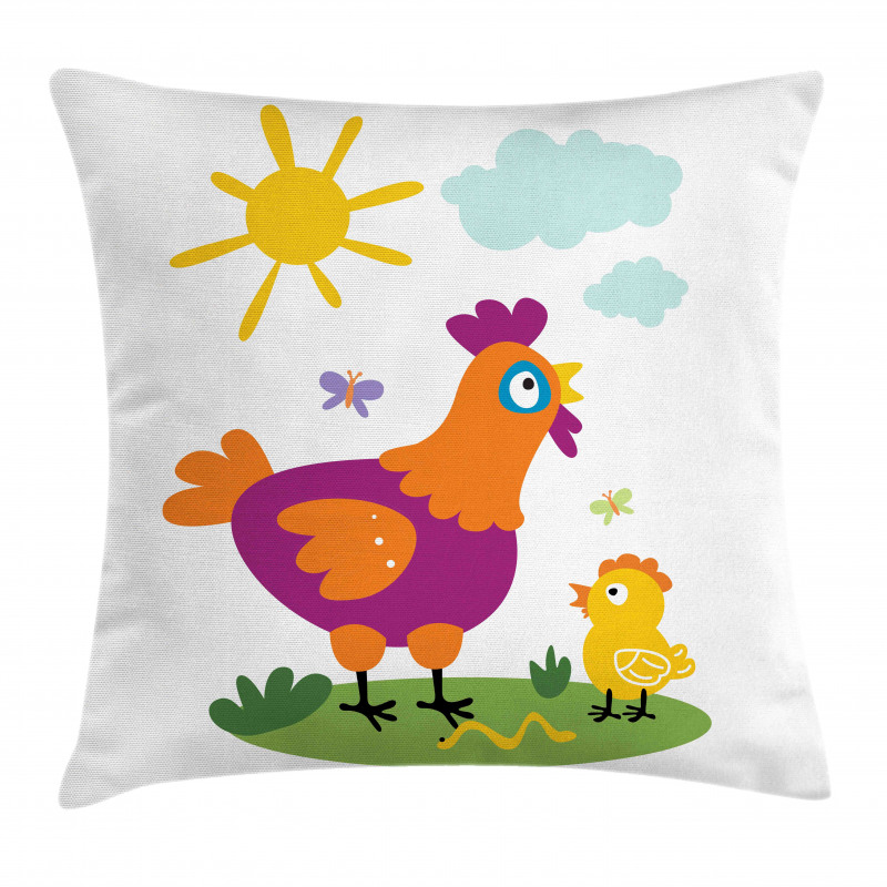 Chicken Baby Cartoon Pillow Cover