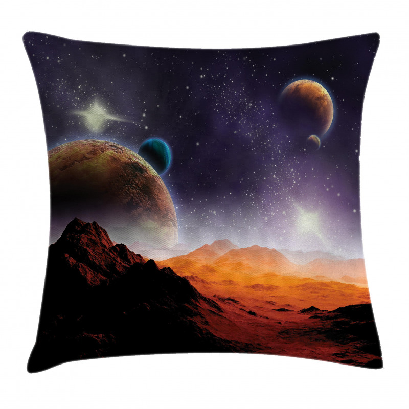 Solar Sky Orbit Comet Pillow Cover