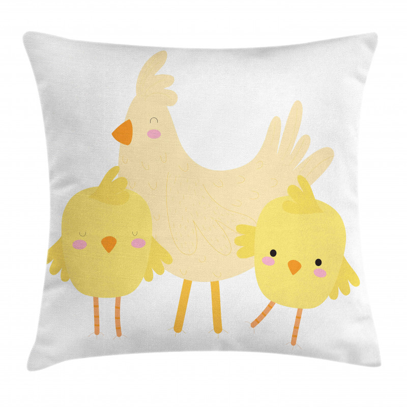 Happy Animals Doodle Pillow Cover