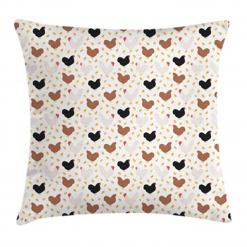 Domestic Birds Pillow Cover