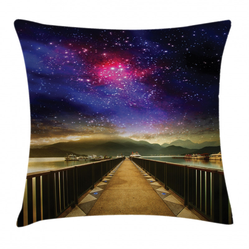 Galaxy Cosmos Bridge Pillow Cover