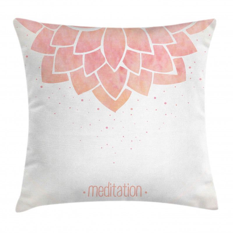 Meditation Lotus Flower Pillow Cover