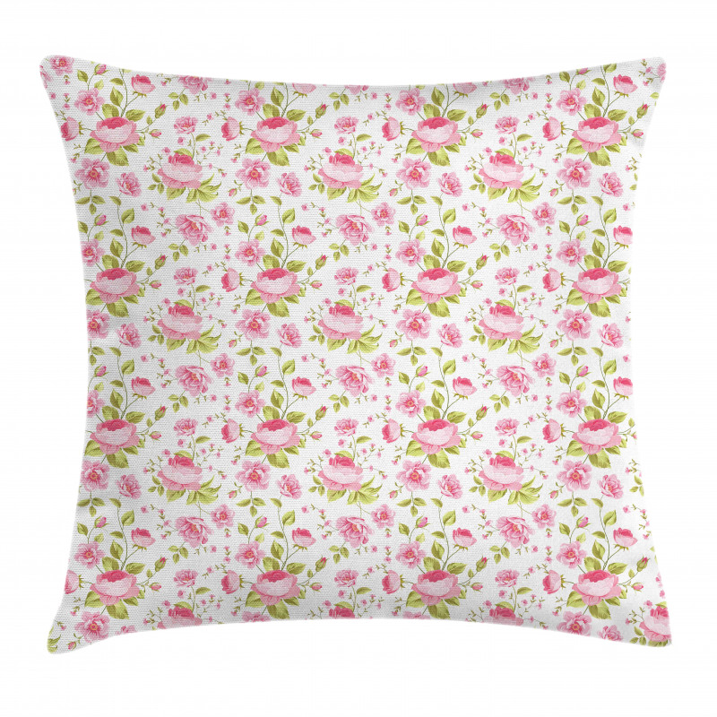 Vintage Peony Pattern Pillow Cover