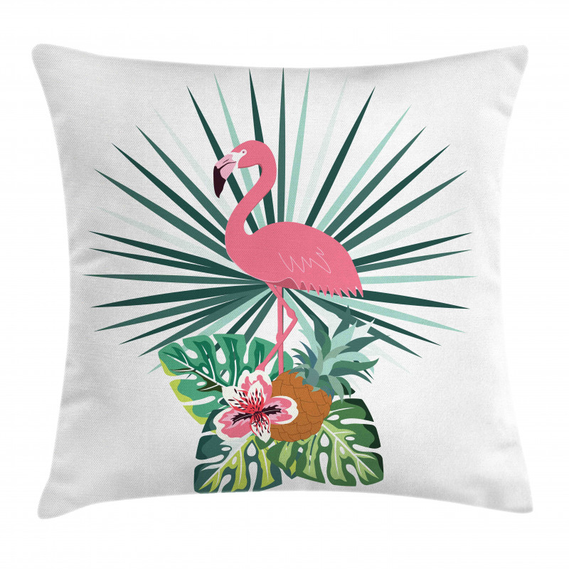 Pineapple Flamingo Botany Pillow Cover