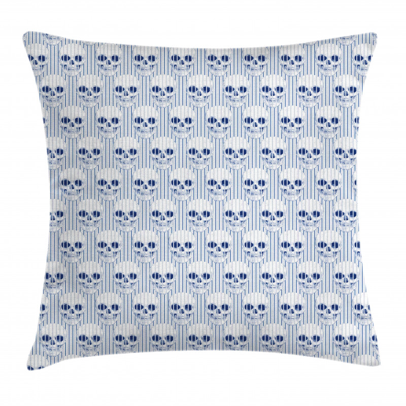 Blue Skulls Optical Pillow Cover