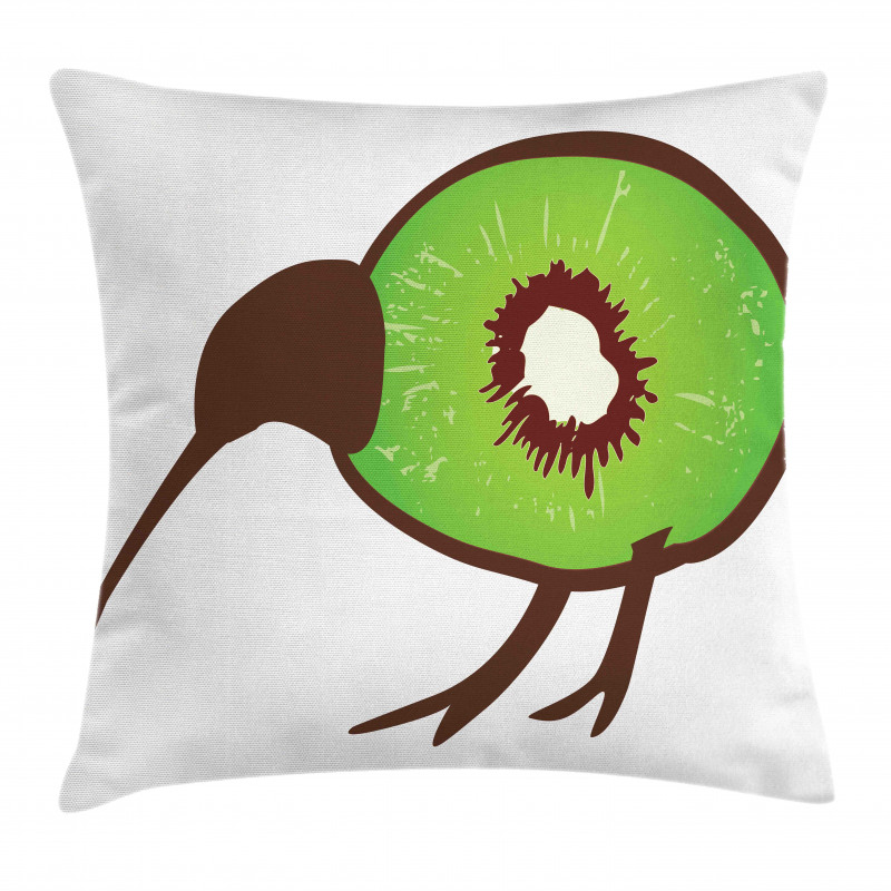 Small Bird and Fruit Slice Pillow Cover