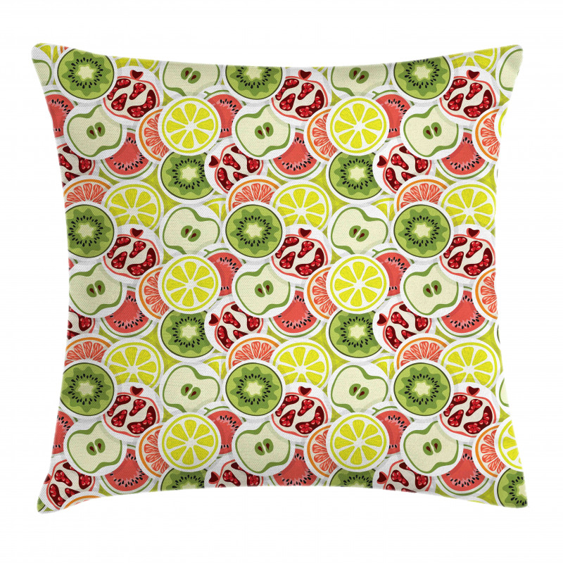 Modern Organic Food Rounds Pillow Cover