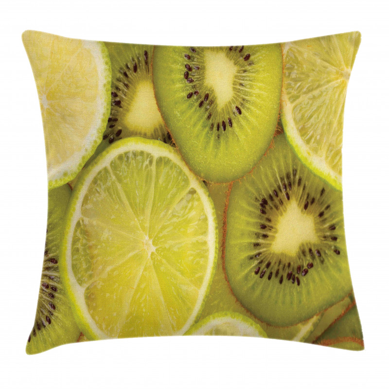 Close up Exotic Fruit and Lime Pillow Cover