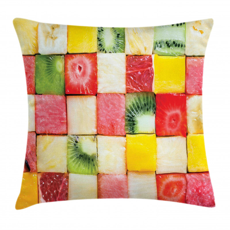 Square Slices of Fresh Food Pillow Cover