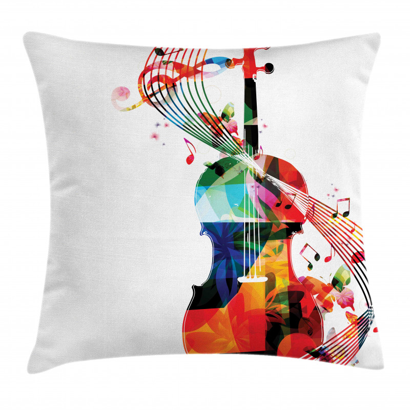 Cheerful String Instrument Pillow Cover