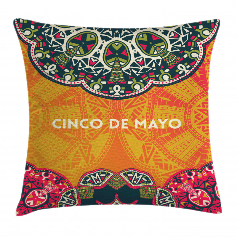 Motifs of Cinco de Mayo Pillow Cover