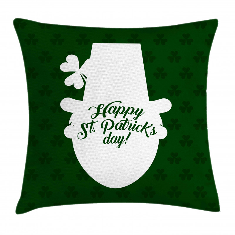 Leprechaun Hat and Clover Pillow Cover