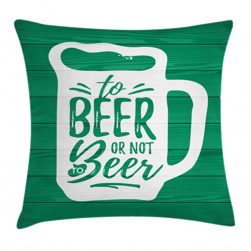 Funny Beer Drinking Words Pillow Cover