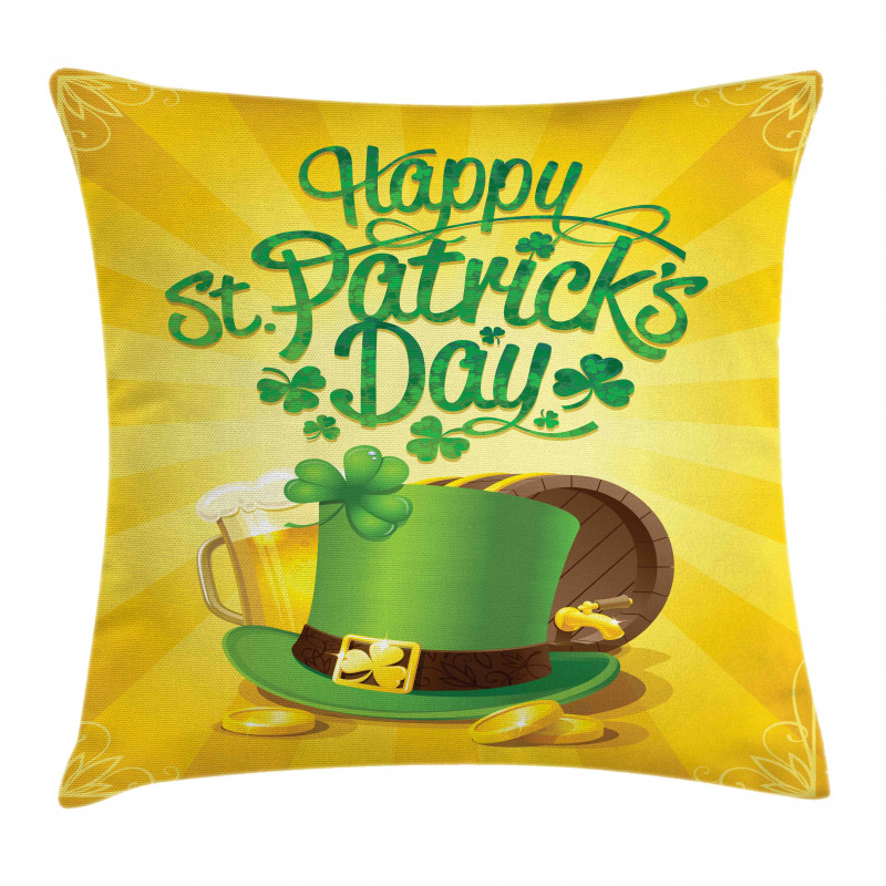 Beer Clover Leprechaun Pillow Cover