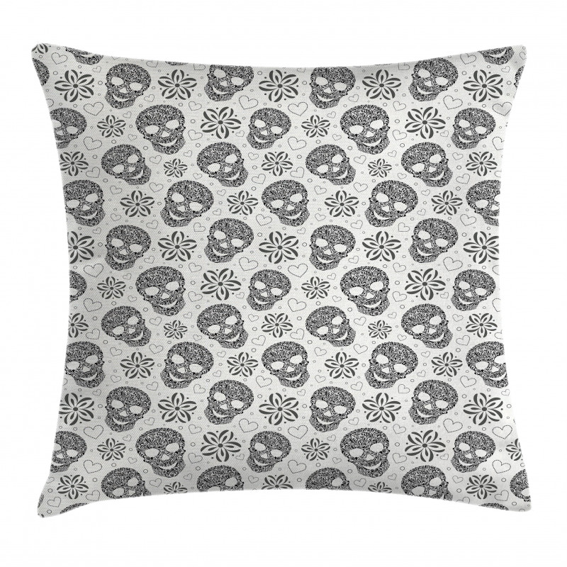 Abstract Skulls Pillow Cover