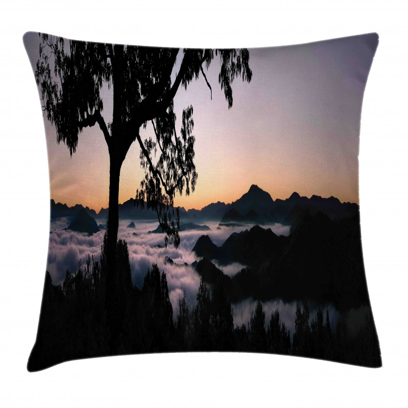 Fog Fill Valley Sunset Pillow Cover