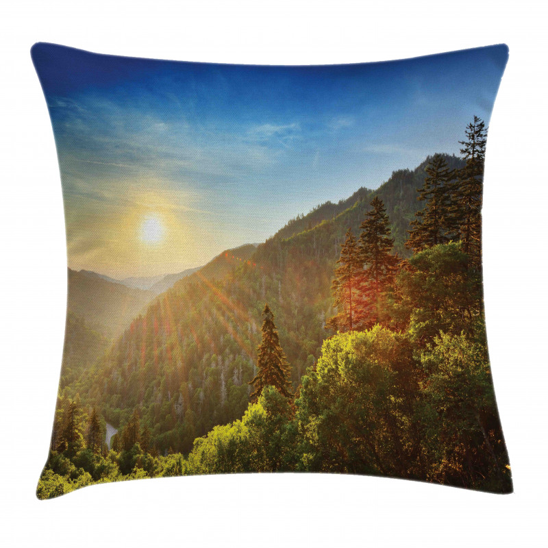 Sunset at Newfound Gap Pillow Cover