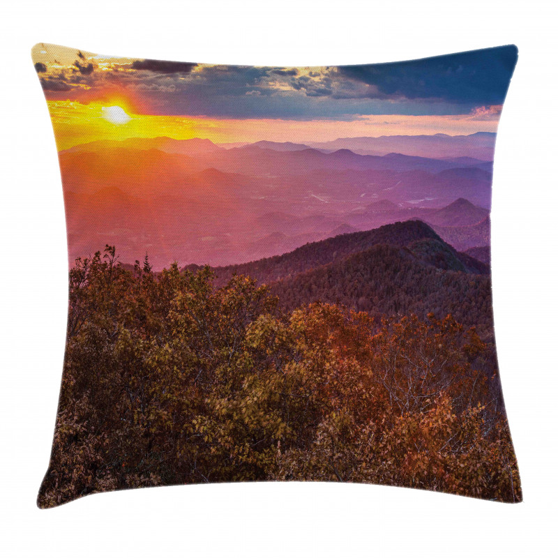 Blue Ridge Mountain Sky Pillow Cover