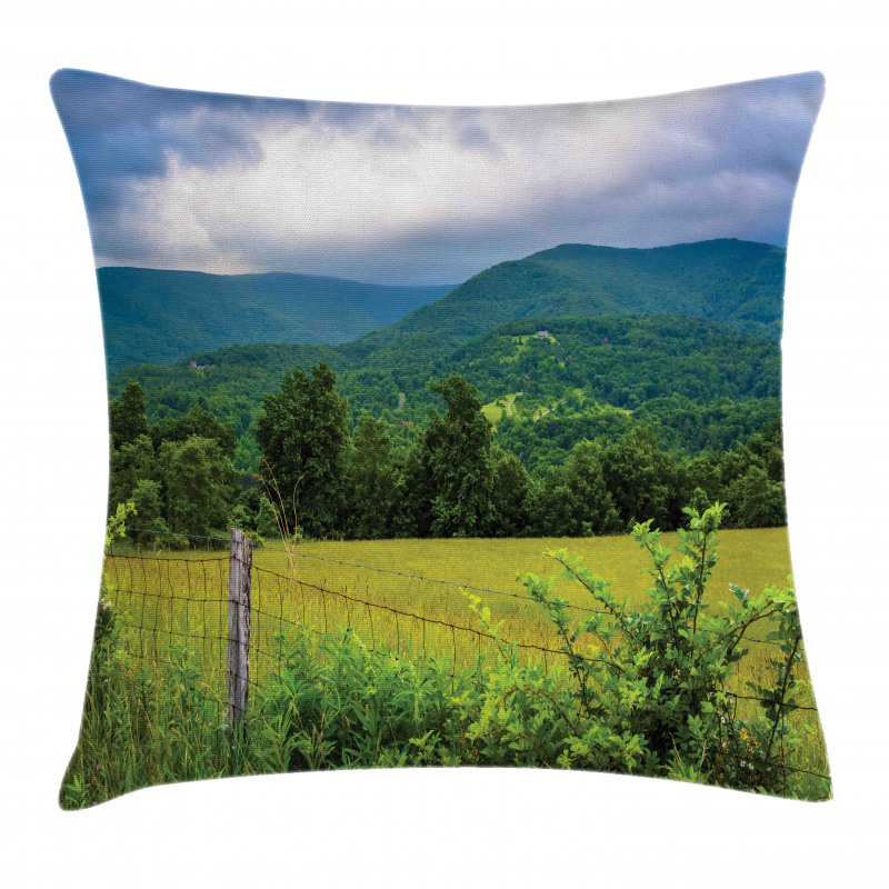 Rural Old Fence Photo Pillow Cover