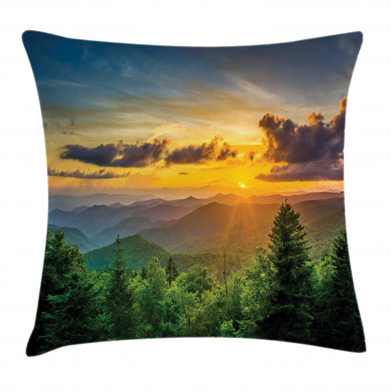 Sunset Hills Panorama Pillow Cover