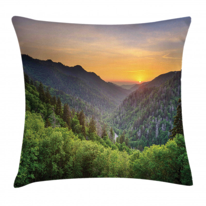 Newfound Gap Sunset Pillow Cover