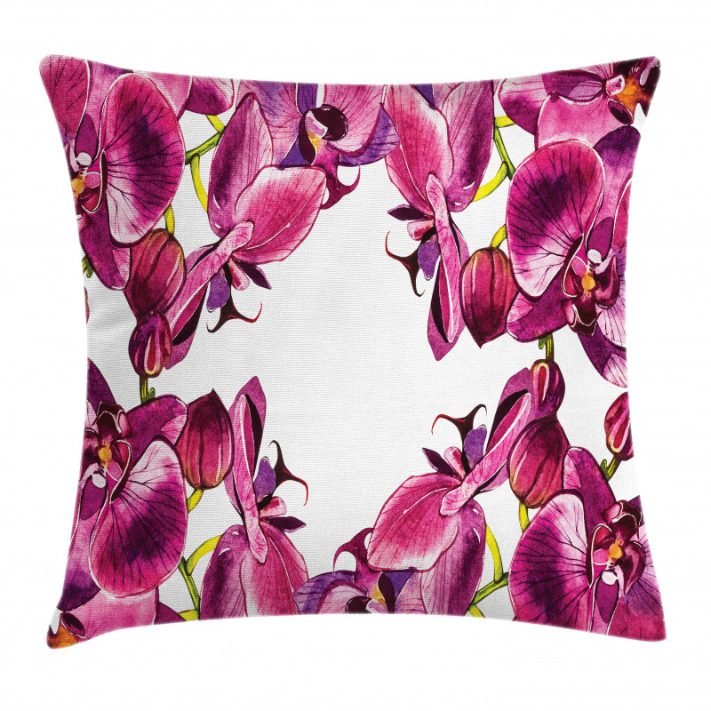 Fresh Spring Orchids Art Pillow Cover