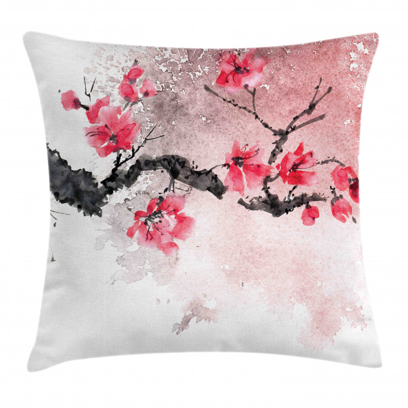 Watercolor Floral Art Pillow Cover