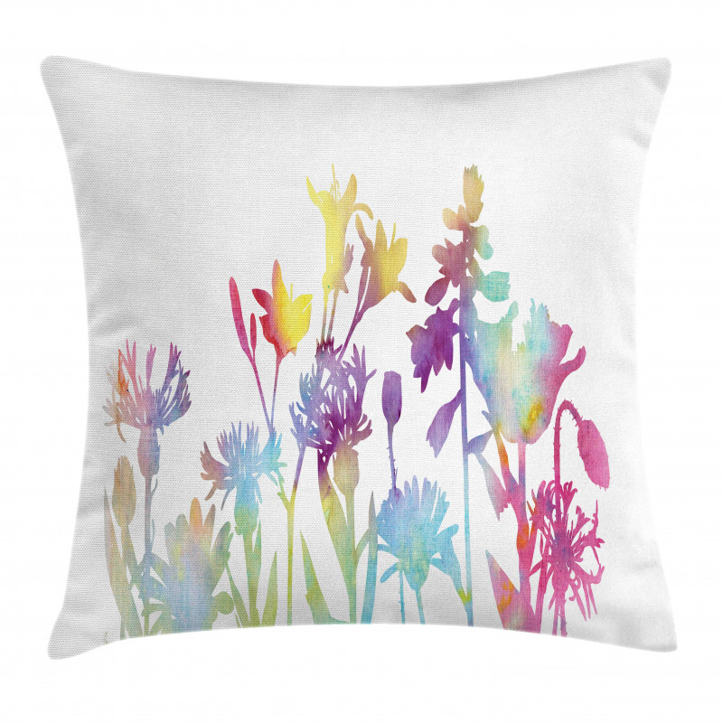 Colorful Ombre Floral Art Pillow Cover
