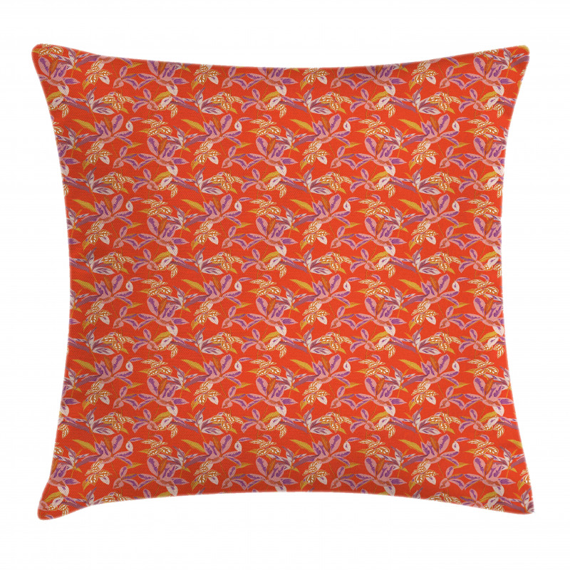 Happy Warm Floral Pattern Pillow Cover