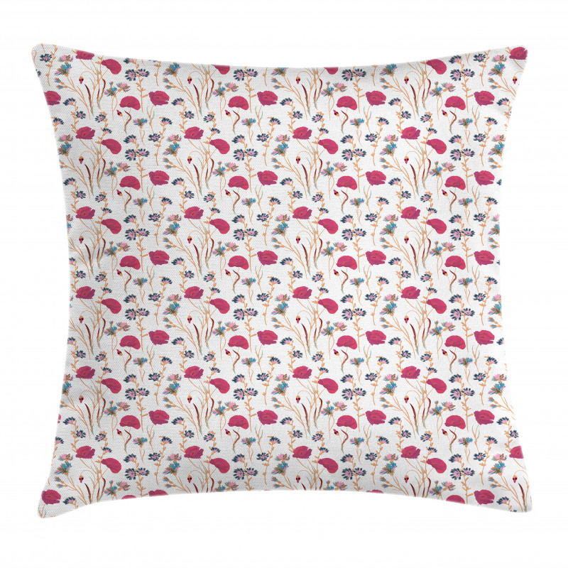 Calm Tones Wildflowers Art Pillow Cover