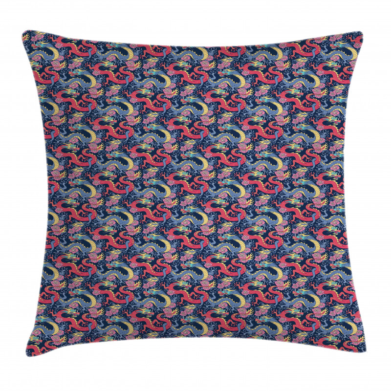 Highly Ornamented Floral Pillow Cover