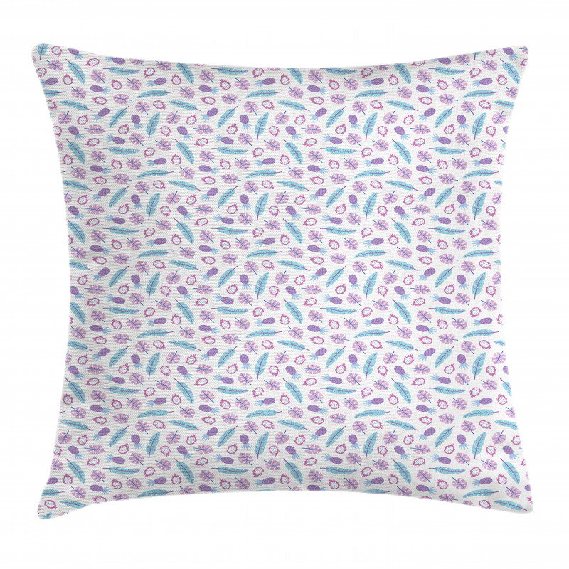 Repeating Pattern of Feather Pillow Cover